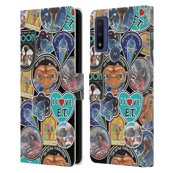 E.T. Graphics Sticker Prints Leather Book Wallet Case Cover For Motorola G Pure