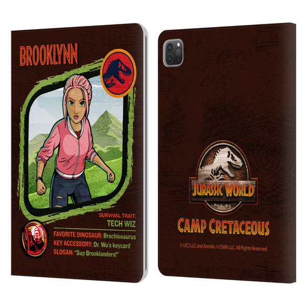 Jurassic World: Camp Cretaceous Character Art Brooklynn Leather Book Wallet Case Cover For Apple iPad Pro 11 2020 / 2021 / 2022