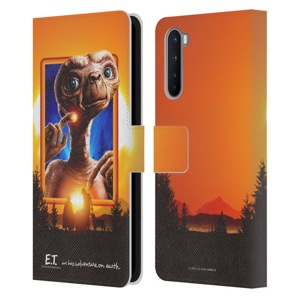 E.T. Graphics Sunset Leather Book Wallet Case Cover For OnePlus Nord 5G