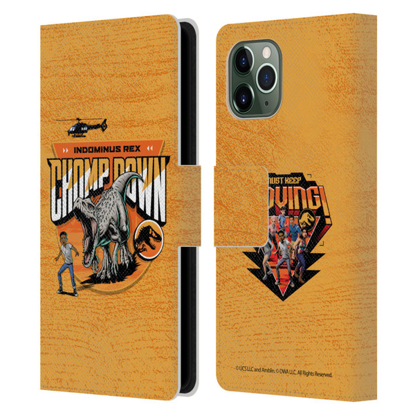 Jurassic World: Camp Cretaceous Character Art Champ Down Leather Book Wallet Case Cover For Apple iPhone 11 Pro