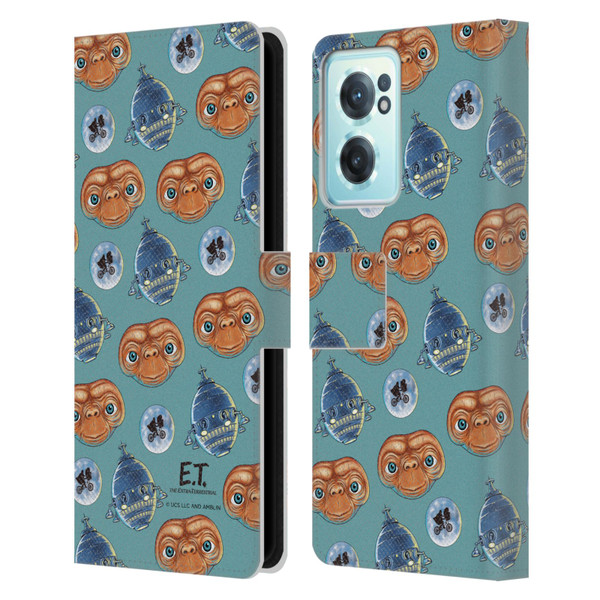 E.T. Graphics Pattern Leather Book Wallet Case Cover For OnePlus Nord CE 2 5G