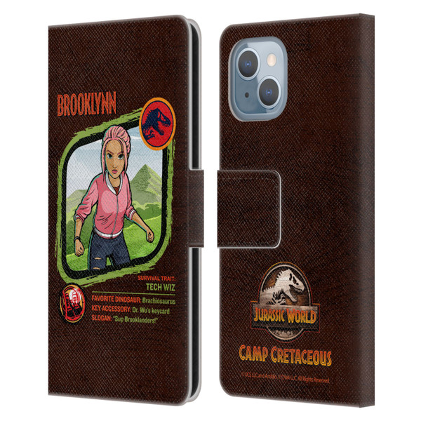 Jurassic World: Camp Cretaceous Character Art Brooklynn Leather Book Wallet Case Cover For Apple iPhone 14