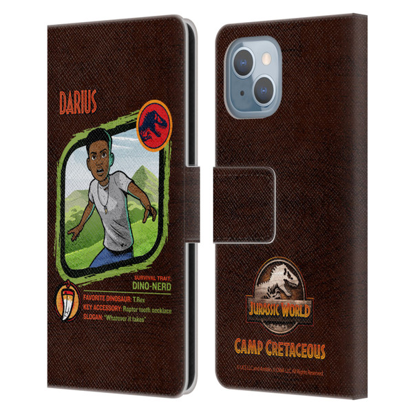 Jurassic World: Camp Cretaceous Character Art Darius Leather Book Wallet Case Cover For Apple iPhone 14