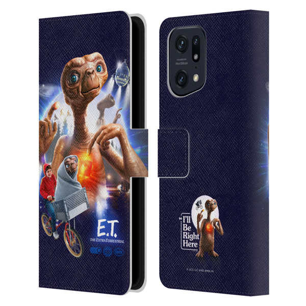 E.T. Graphics Key Art Leather Book Wallet Case Cover For OPPO Find X5