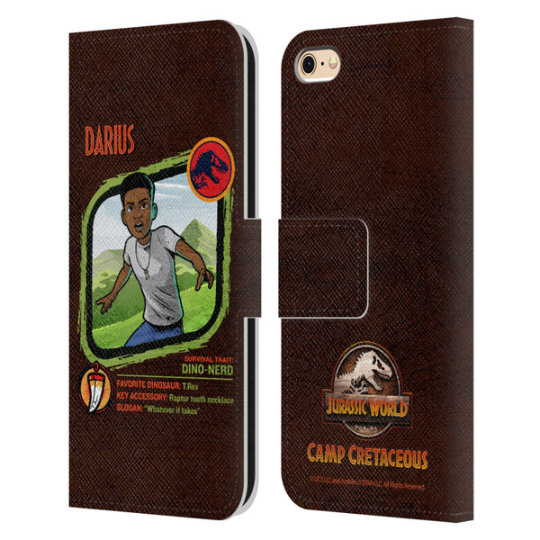 Jurassic World: Camp Cretaceous Character Art Darius Leather Book Wallet Case Cover For Apple iPhone 6 / iPhone 6s