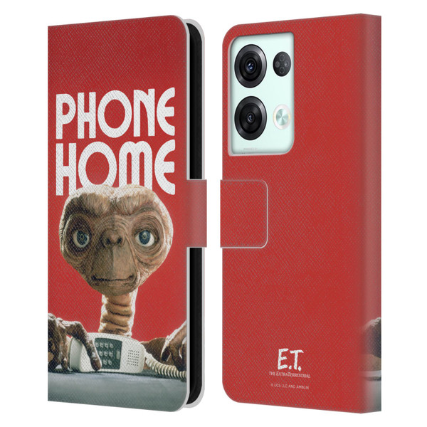 E.T. Graphics Phone Home Leather Book Wallet Case Cover For OPPO Reno8 Pro