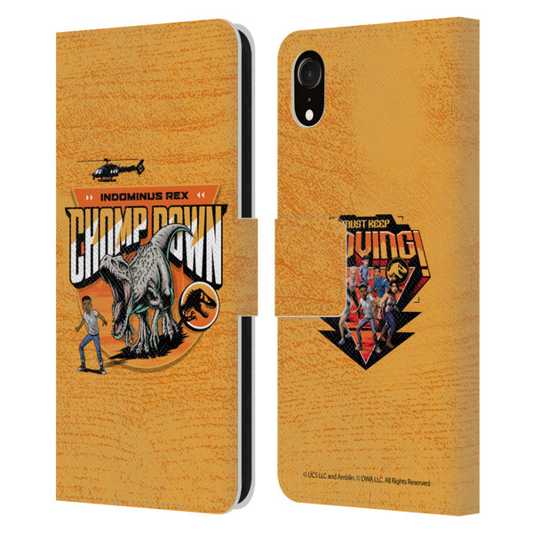 Jurassic World: Camp Cretaceous Character Art Champ Down Leather Book Wallet Case Cover For Apple iPhone XR