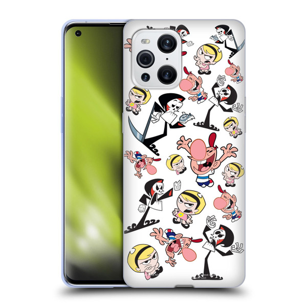 The Grim Adventures of Billy & Mandy Graphics Icons Soft Gel Case for OPPO Find X3 / Pro