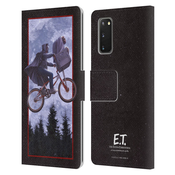 E.T. Graphics Night Bike Rides Leather Book Wallet Case Cover For Samsung Galaxy S20 / S20 5G