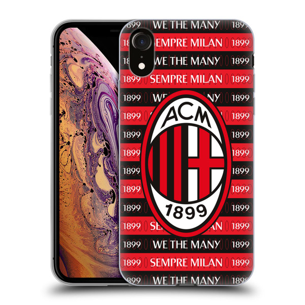 AC Milan Art Milan 1899 Soft Gel Case for Apple iPhone XR