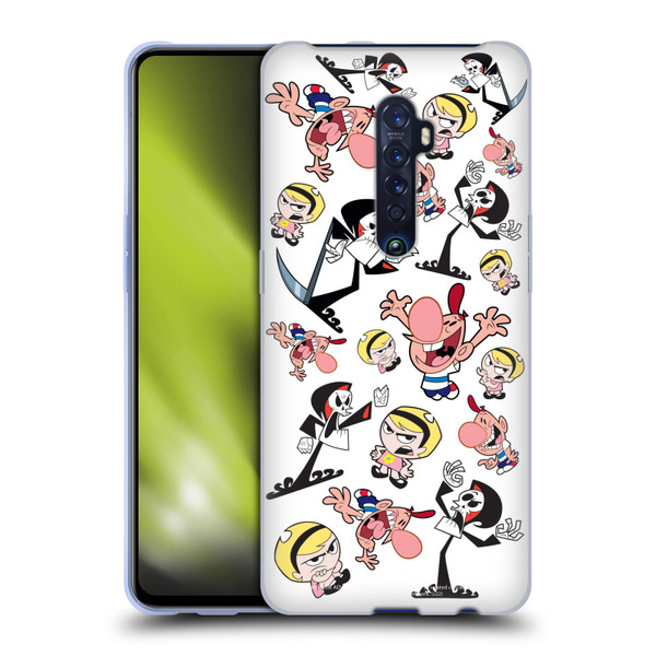 The Grim Adventures of Billy & Mandy Graphics Icons Soft Gel Case for OPPO Reno 2