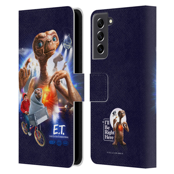 E.T. Graphics Key Art Leather Book Wallet Case Cover For Samsung Galaxy S21 FE 5G