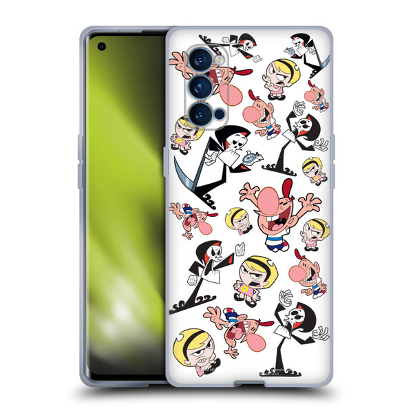 The Grim Adventures of Billy & Mandy Graphics Icons Soft Gel Case for OPPO Reno 4 Pro 5G