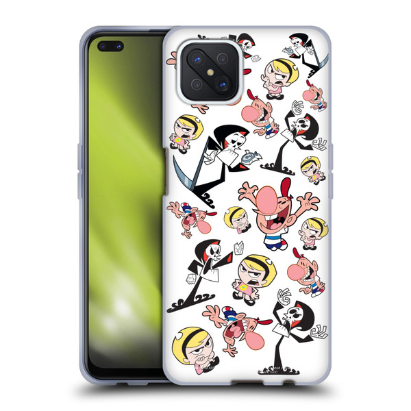 The Grim Adventures of Billy & Mandy Graphics Icons Soft Gel Case for OPPO Reno4 Z 5G