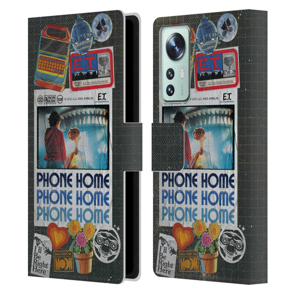 E.T. Graphics Phone Home Collage Leather Book Wallet Case Cover For Xiaomi 12