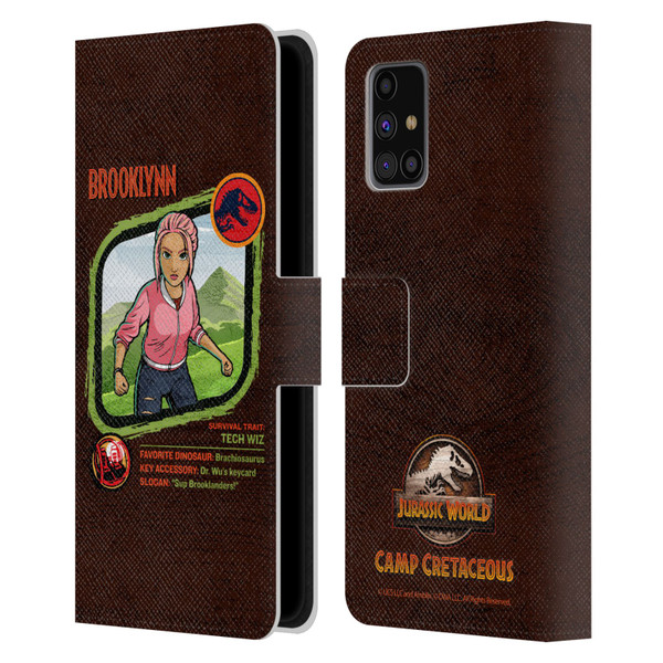 Jurassic World: Camp Cretaceous Character Art Brooklynn Leather Book Wallet Case Cover For Samsung Galaxy M31s (2020)