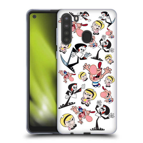 The Grim Adventures of Billy & Mandy Graphics Icons Soft Gel Case for Samsung Galaxy A21 (2020)