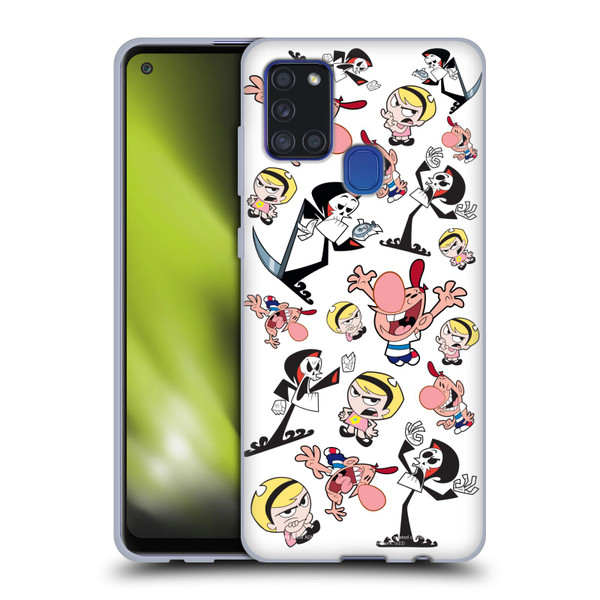 The Grim Adventures of Billy & Mandy Graphics Icons Soft Gel Case for Samsung Galaxy A21s (2020)