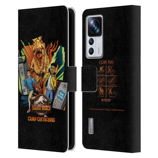 Jurassic World: Camp Cretaceous Character Art Signal Leather Book Wallet Case Cover For Xiaomi 12T Pro