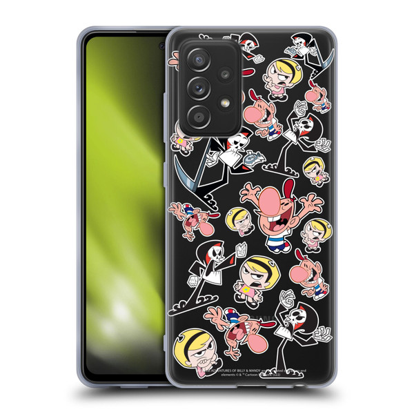 The Grim Adventures of Billy & Mandy Graphics Icons Soft Gel Case for Samsung Galaxy A52 / A52s / 5G (2021)