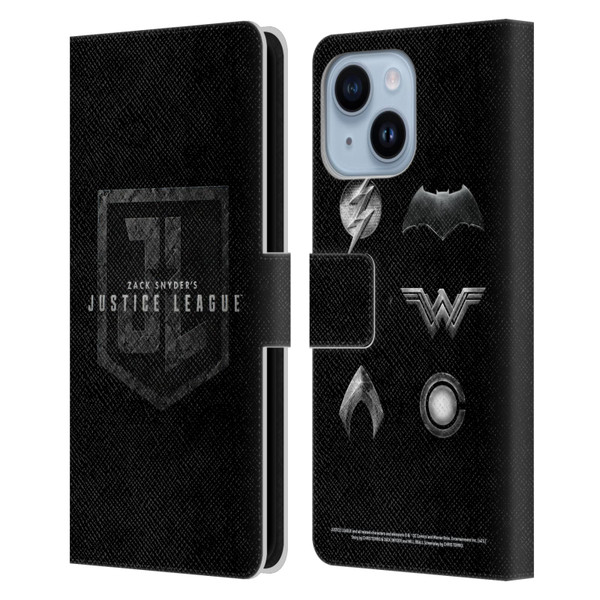 Zack Snyder's Justice League Snyder Cut Character Art Logo Leather Book Wallet Case Cover For Apple iPhone 14 Plus