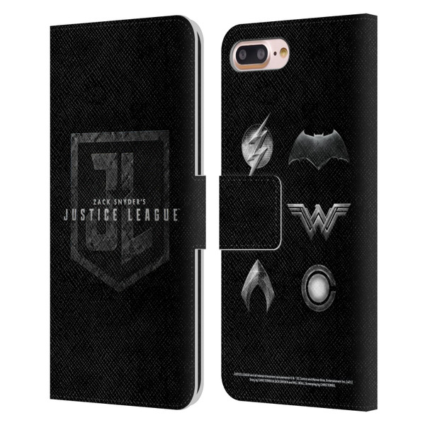 Zack Snyder's Justice League Snyder Cut Character Art Logo Leather Book Wallet Case Cover For Apple iPhone 7 Plus / iPhone 8 Plus