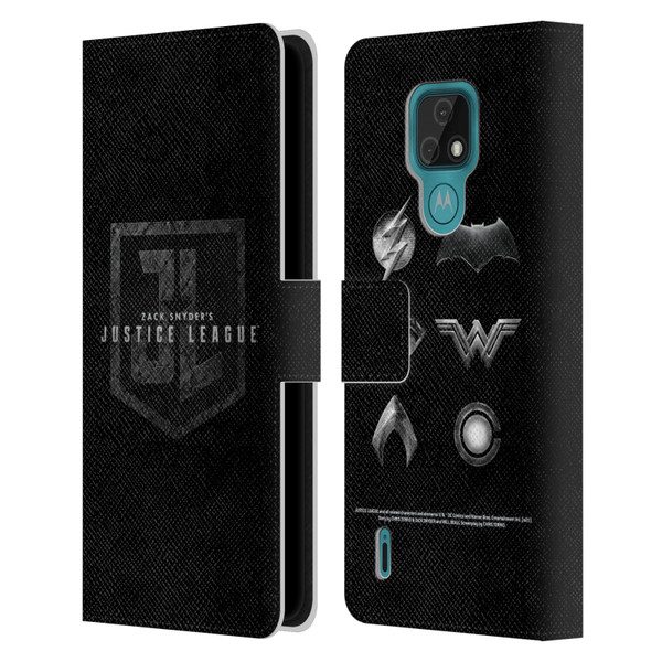 Zack Snyder's Justice League Snyder Cut Character Art Logo Leather Book Wallet Case Cover For Motorola Moto E7