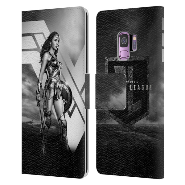 Zack Snyder's Justice League Snyder Cut Character Art Wonder Woman Leather Book Wallet Case Cover For Samsung Galaxy S9