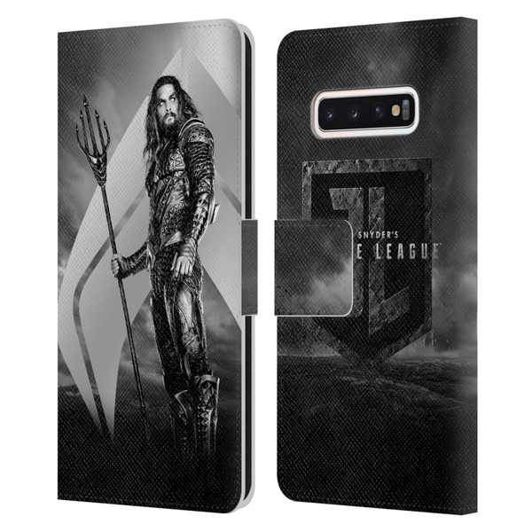 Zack Snyder's Justice League Snyder Cut Character Art Aquaman Leather Book Wallet Case Cover For Samsung Galaxy S10