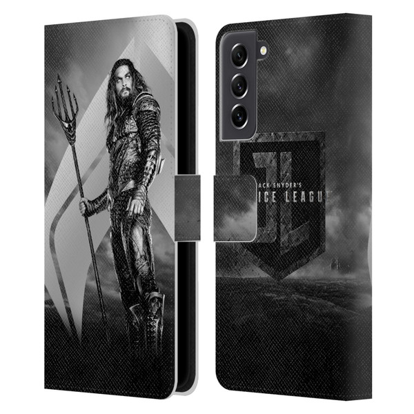 Zack Snyder's Justice League Snyder Cut Character Art Aquaman Leather Book Wallet Case Cover For Samsung Galaxy S21 FE 5G