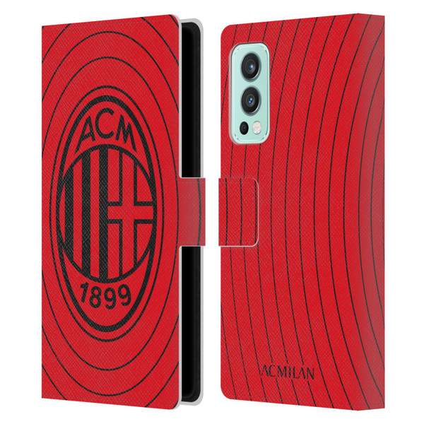 AC Milan Art Red And Black Leather Book Wallet Case Cover For OnePlus Nord 2 5G