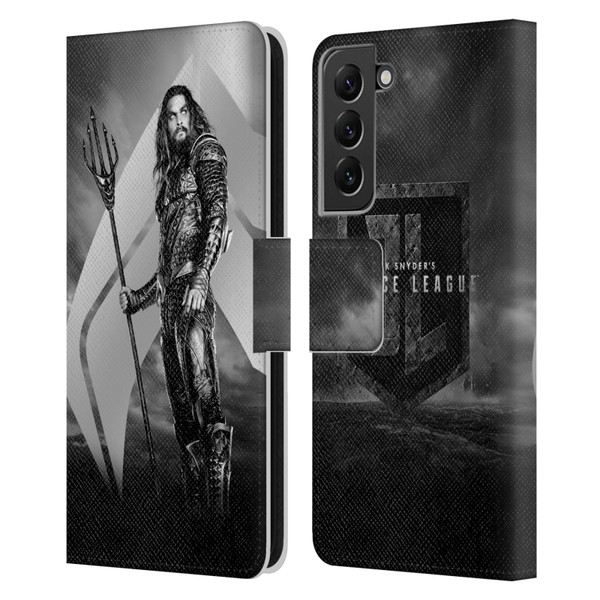 Zack Snyder's Justice League Snyder Cut Character Art Aquaman Leather Book Wallet Case Cover For Samsung Galaxy S22+ 5G