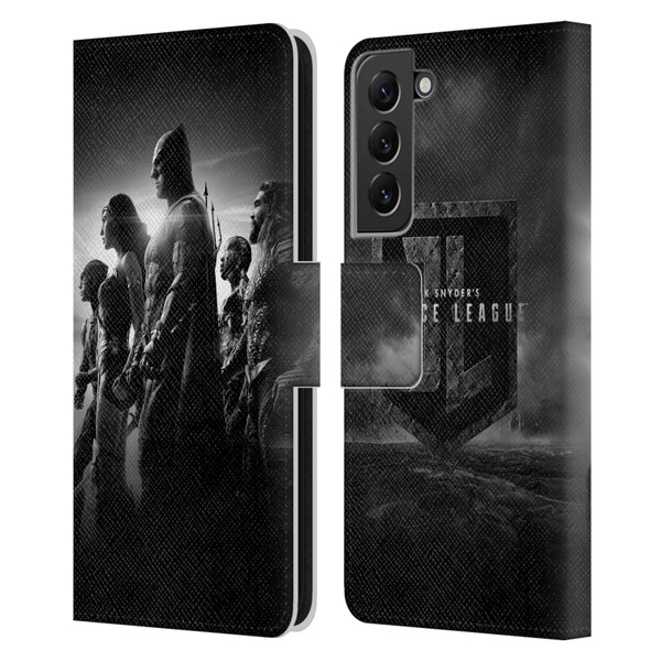 Zack Snyder's Justice League Snyder Cut Character Art Group Leather Book Wallet Case Cover For Samsung Galaxy S22+ 5G