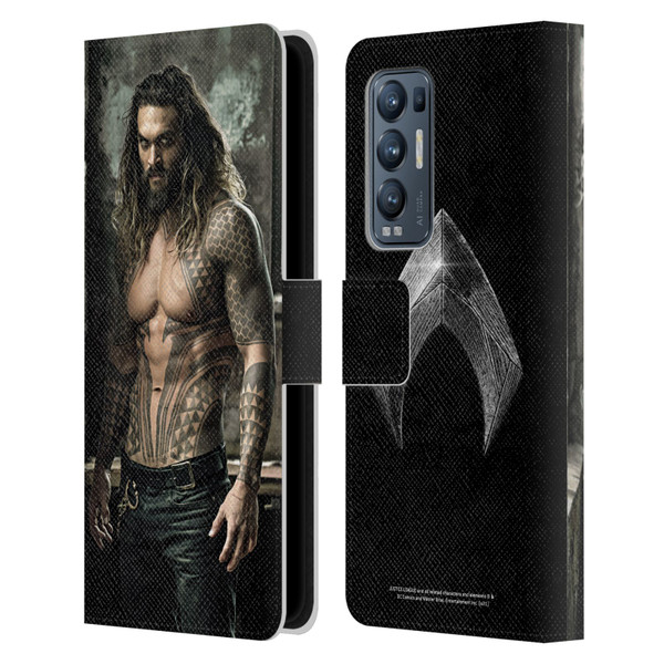 Zack Snyder's Justice League Snyder Cut Photography Aquaman Leather Book Wallet Case Cover For OPPO Find X3 Neo / Reno5 Pro+ 5G