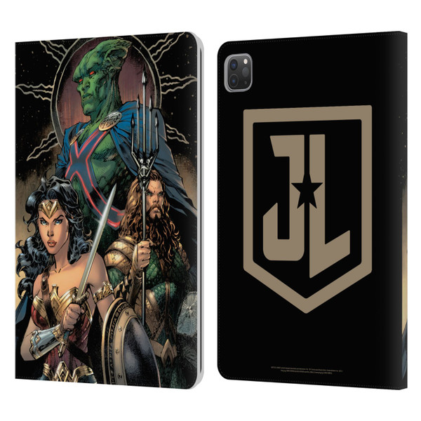 Zack Snyder's Justice League Snyder Cut Graphics Martian Manhunter Wonder Woman Leather Book Wallet Case Cover For Apple iPad Pro 11 2020 / 2021 / 2022