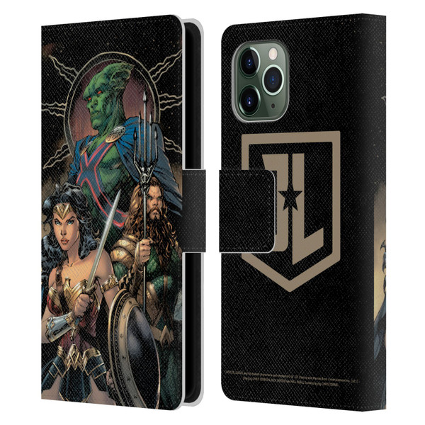 Zack Snyder's Justice League Snyder Cut Graphics Martian Manhunter Wonder Woman Leather Book Wallet Case Cover For Apple iPhone 11 Pro