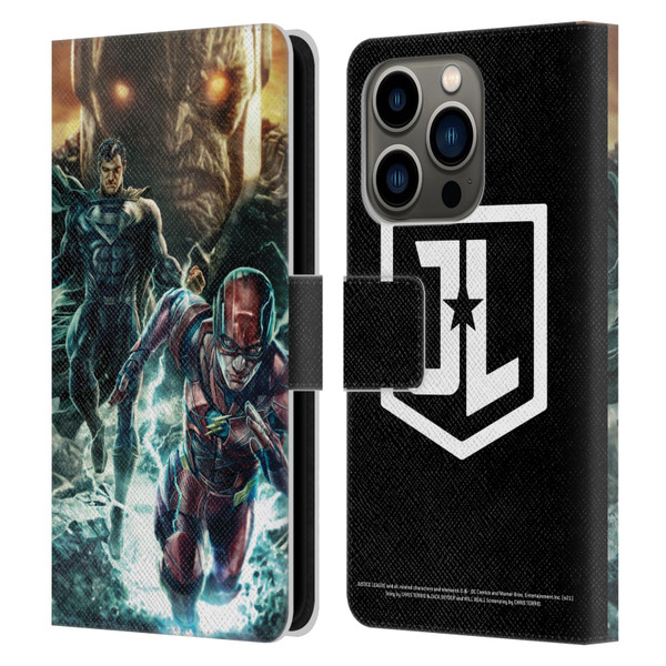 Zack Snyder's Justice League Snyder Cut Graphics Darkseid, Superman, Flash Leather Book Wallet Case Cover For Apple iPhone 14 Pro