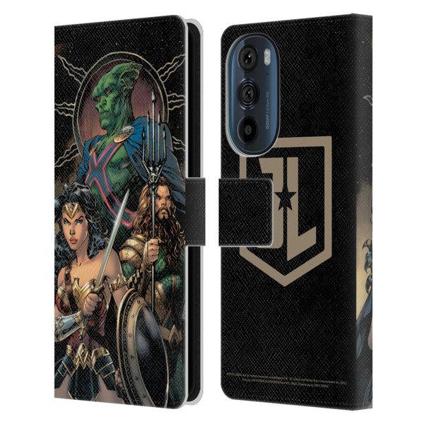 Zack Snyder's Justice League Snyder Cut Graphics Martian Manhunter Wonder Woman Leather Book Wallet Case Cover For Motorola Edge 30