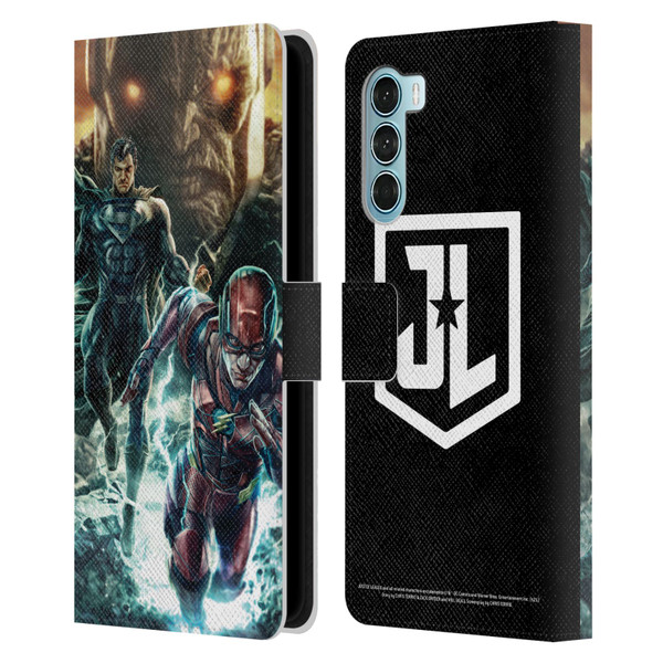 Zack Snyder's Justice League Snyder Cut Graphics Darkseid, Superman, Flash Leather Book Wallet Case Cover For Motorola Edge S30 / Moto G200 5G