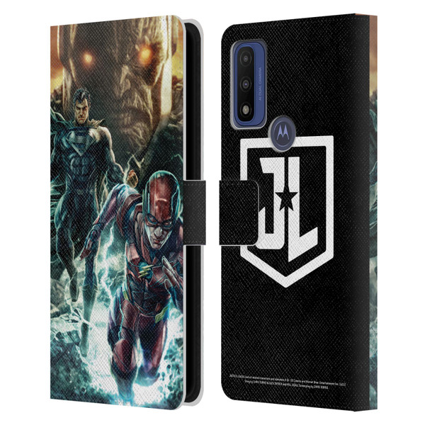 Zack Snyder's Justice League Snyder Cut Graphics Darkseid, Superman, Flash Leather Book Wallet Case Cover For Motorola G Pure