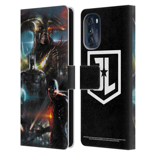 Zack Snyder's Justice League Snyder Cut Graphics Steppenwolf, Batman, Cyborg Leather Book Wallet Case Cover For Motorola Moto G (2022)