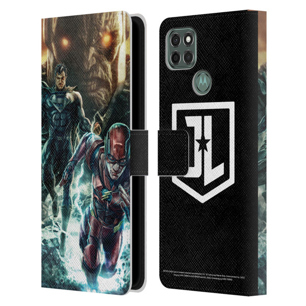 Zack Snyder's Justice League Snyder Cut Graphics Darkseid, Superman, Flash Leather Book Wallet Case Cover For Motorola Moto G9 Power