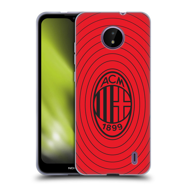 AC Milan Art Red And Black Soft Gel Case for Nokia C10 / C20