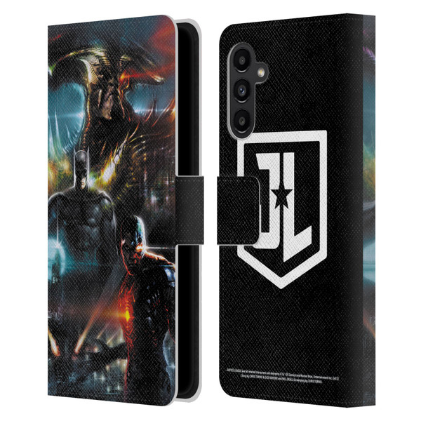 Zack Snyder's Justice League Snyder Cut Graphics Steppenwolf, Batman, Cyborg Leather Book Wallet Case Cover For Samsung Galaxy A13 5G (2021)