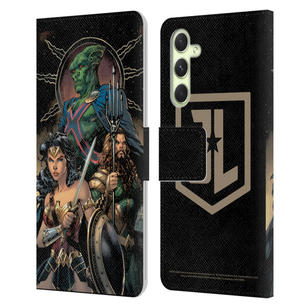 Zack Snyder's Justice League Snyder Cut Graphics Martian Manhunter Wonder Woman Leather Book Wallet Case Cover For Samsung Galaxy A54 5G