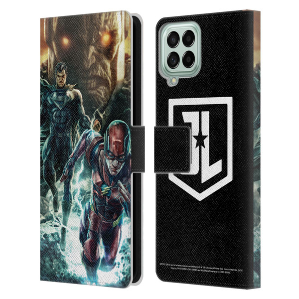 Zack Snyder's Justice League Snyder Cut Graphics Darkseid, Superman, Flash Leather Book Wallet Case Cover For Samsung Galaxy M33 (2022)