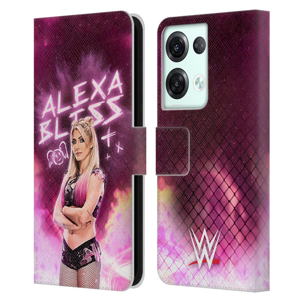 WWE Alexa Bliss Portrait Leather Book Wallet Case Cover For OPPO Reno8 Pro