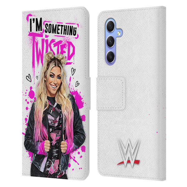 WWE Alexa Bliss Something Twisted Leather Book Wallet Case Cover For Samsung Galaxy A34 5G
