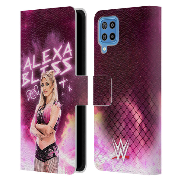 WWE Alexa Bliss Portrait Leather Book Wallet Case Cover For Samsung Galaxy F22 (2021)