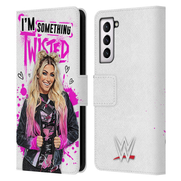 WWE Alexa Bliss Something Twisted Leather Book Wallet Case Cover For Samsung Galaxy S21 5G